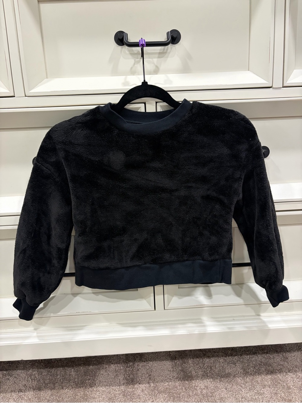 Wonder Nation Black Faux Fur Sweater